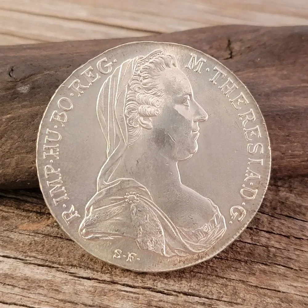 Antique Maria Theresa Thaler Silver 1780 Restrike Coin - Picture 4 of 8
